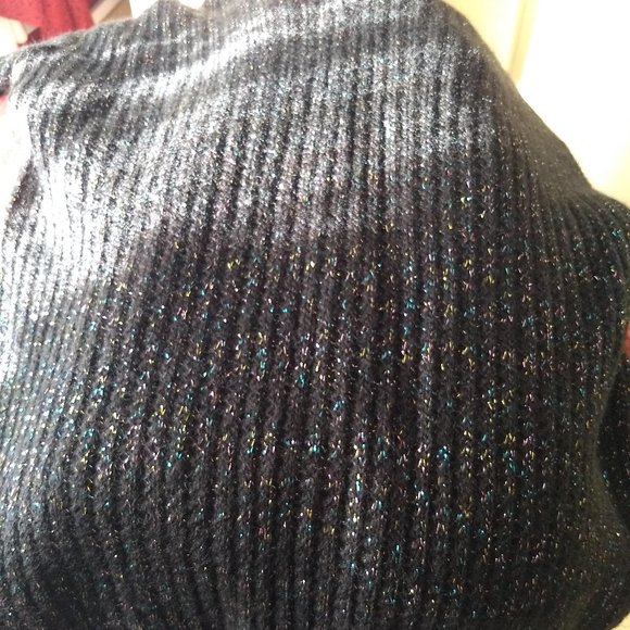 vintage 80s Benetton metallic chunky cable knit sweater dress NWOT - Picture 15 of 15